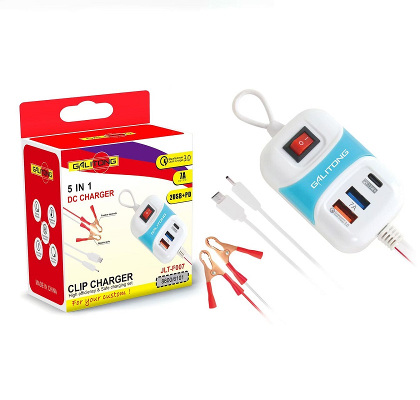 USB 夹子充电器 电瓶夹子充 USB口夹子充详情5