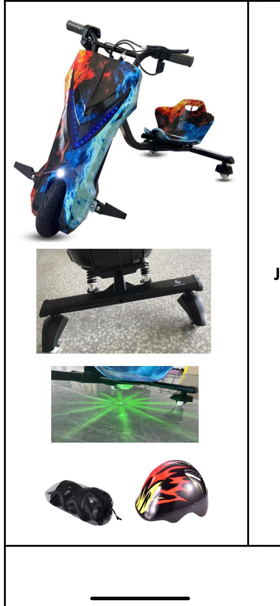 儿童三轮自行车安全防摔小孩单车 童车宝宝学习骑行工具 三轮漂移车儿童车轻便耐用详情2