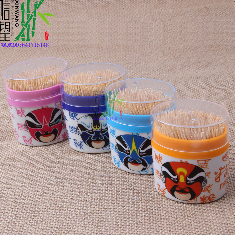 Wholesale of disposable toothpicks, commercial and household double-ended bamboo toothpicks, double-ended fruit picks for catering and hotels, canned Xinwang brand pic 6