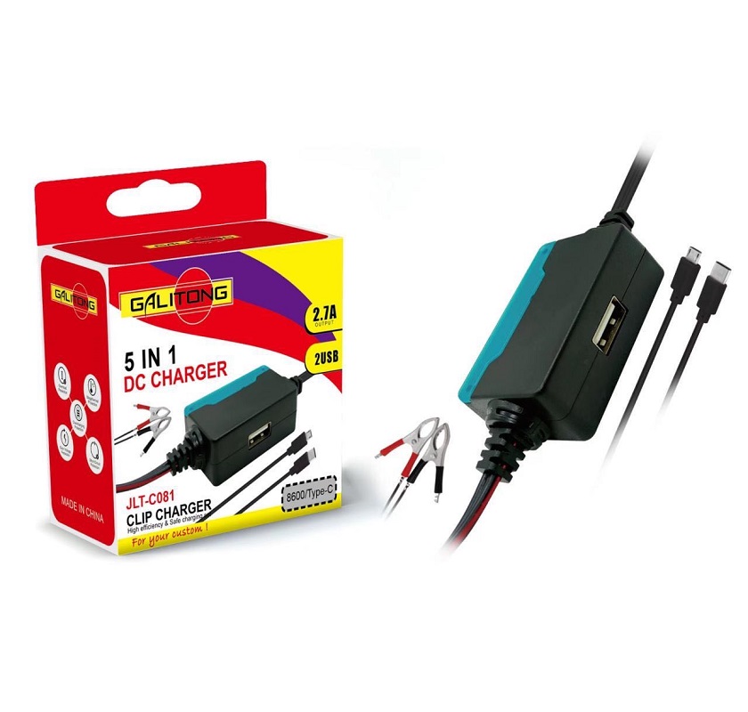 USB clip charger, battery clip charger, USB clip charger, mobile phone travel charger Item Picture