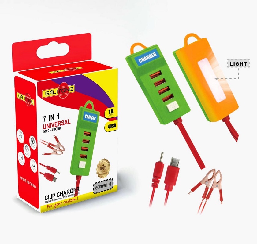 USB clip charger, battery clip charger, USB port clip charger, mobile phone travel charger Item Picture