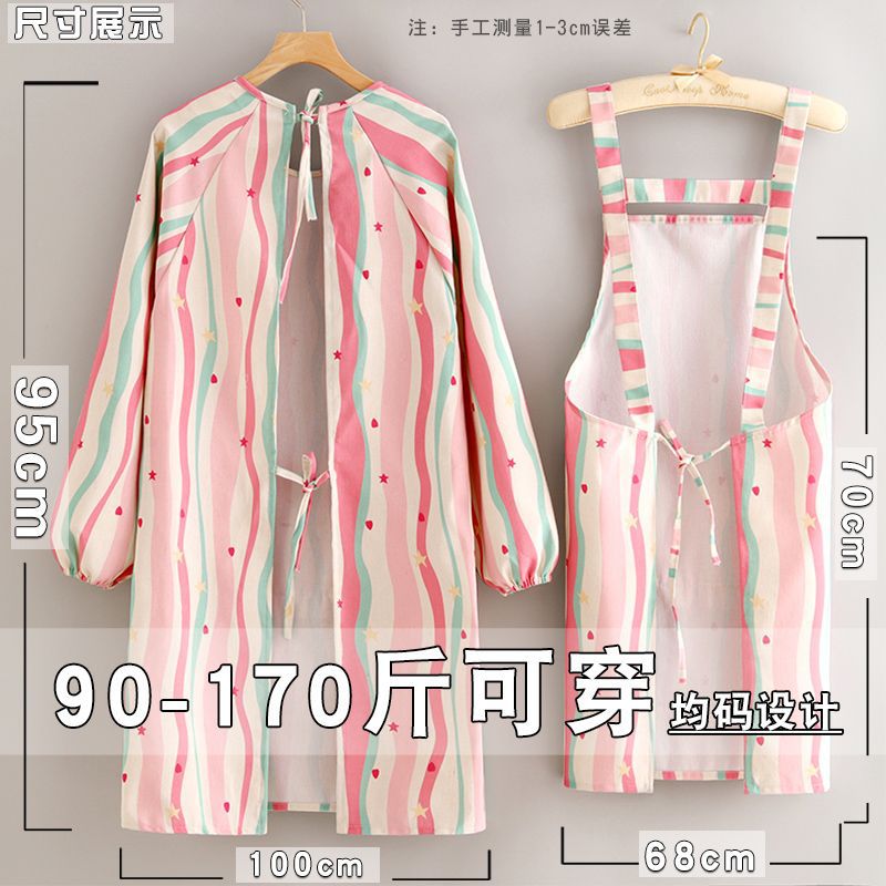 New canvas wear-resistant apron for kitchen use, Korean-style stain-resistant waistband, female adult catering work uniform pic 4