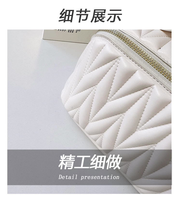 跨境化妆包高颜值大容量时尚旅行洗漱包热卖新款纯色化妆品收纳包 详情图9