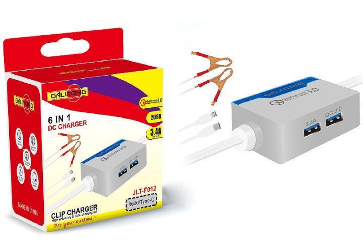 Clip charger, battery clip charger, USB clip charger, mobile phone travel charger