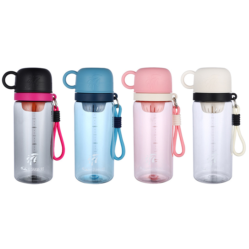 B70-9236 Popular And Cute Water Cup, High-Temperature Resistant Fruit Tea Cup, Tea-Water Separation, Student Sports Water Cup, Outdoor Children's Water Cup Item Picture