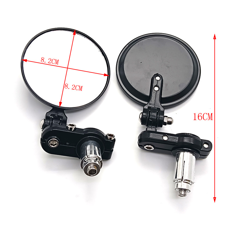 Motorcycle general accessories Rearview mirror handle secondary mirror Scooter decorative mirror Scooter folding round mirror foldable model Application Scenario