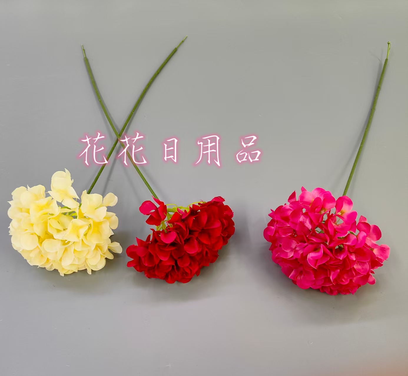 Artificial flower fake flower bonsai single hydrangea wall hanging vase decoration Item Picture