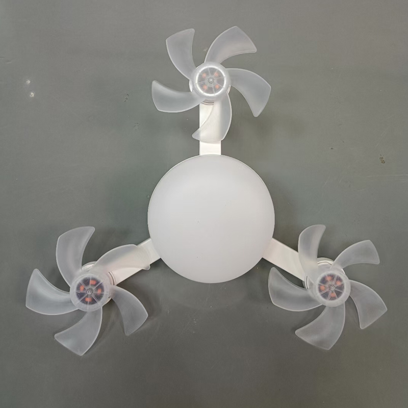 New cross-border simple integrated fan lamp, creative bedroom pendant lamp, silent remote control, energy-saving and eye-protecting night lamp, 2025 new dining room lamp, large wind E27 screw mouth, European, American and North American family lamp, three-head and four-head ceiling fan lamp