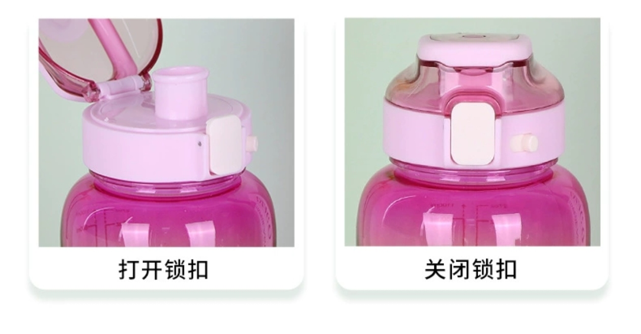 X158-8179 New outdoor sports water bottle for men and women: Convenient, large-capacity, fashionable and heat-resistant plastic direct drinking cup detail image 7