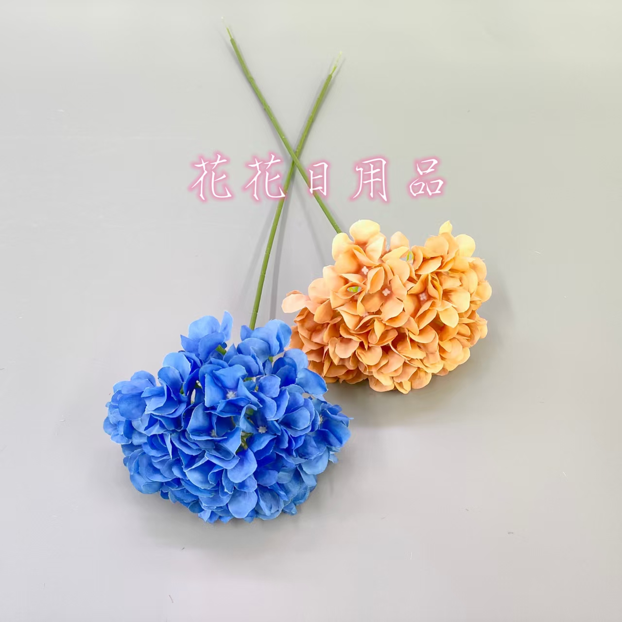 Artificial flower fake flower bonsai single hydrangea wall hanging vase decoration details Picture
