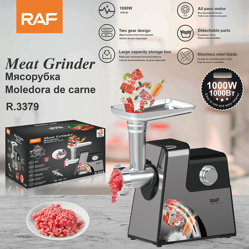 RAF European regulation cross-border home meat grinder electric multi-accessory function meat beating machine sausage machine mincing machine Meat grinder full figure