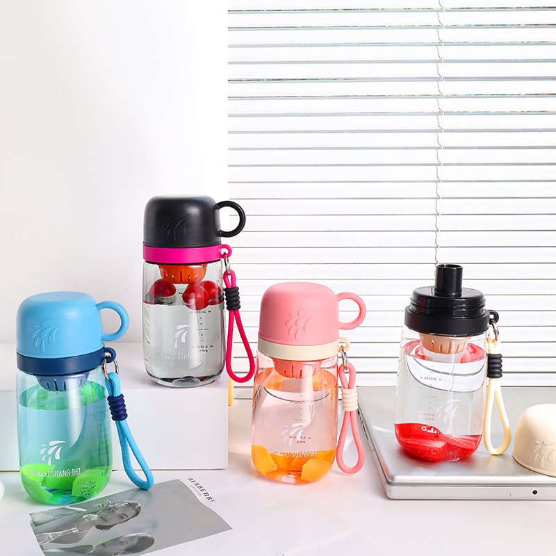 B70-9236 Popular And Cute Water Cup, High-Temperature Resistant Fruit Tea Cup, Tea-Water Separation, Student Sports Water Cup, Outdoor Children's Water Cup Specification drawing