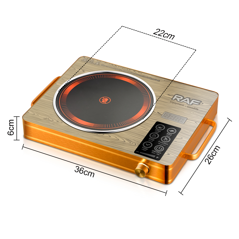 RAF European regulation electric ceramic stove household multi-functional high-power multi-speed stir-fry hot pot light wave induction cooker bench electric stove Specification drawing