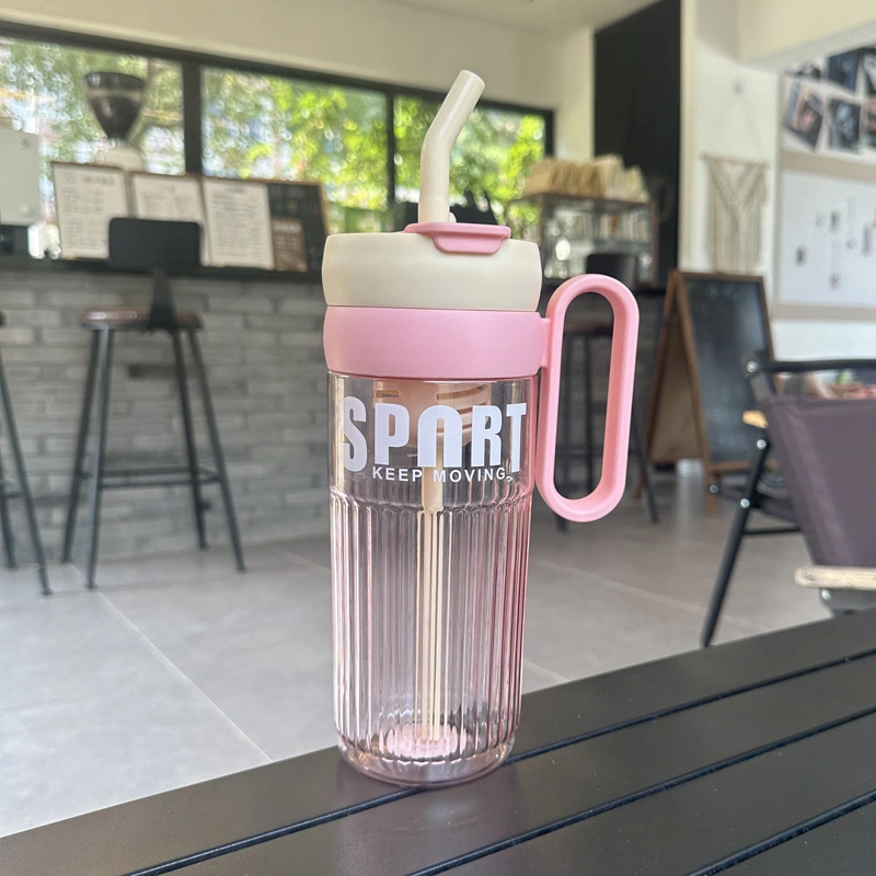 X152-XBD-8041 Summer water cup for Girls, high appearance level Office coffee cup, double-handle, new large-capacity student straw cup detail image 2