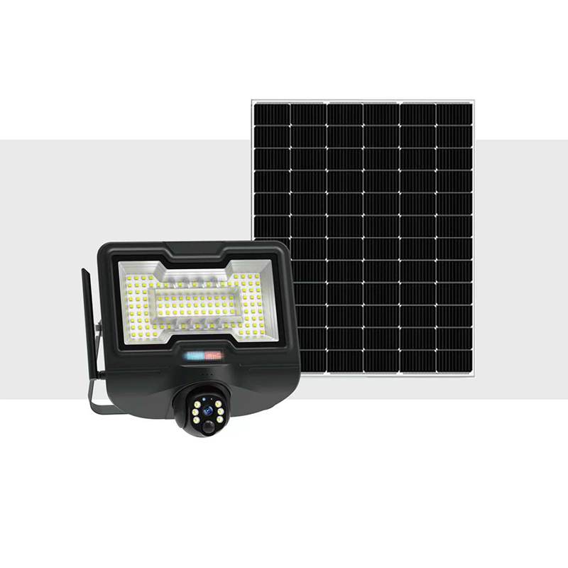 太阳能监控室外路灯头4G无线高清户外WIFI摄像头跨境新款一体太阳安防监控LED太阳能路灯头防水高亮5G带双画面家用远程详情4