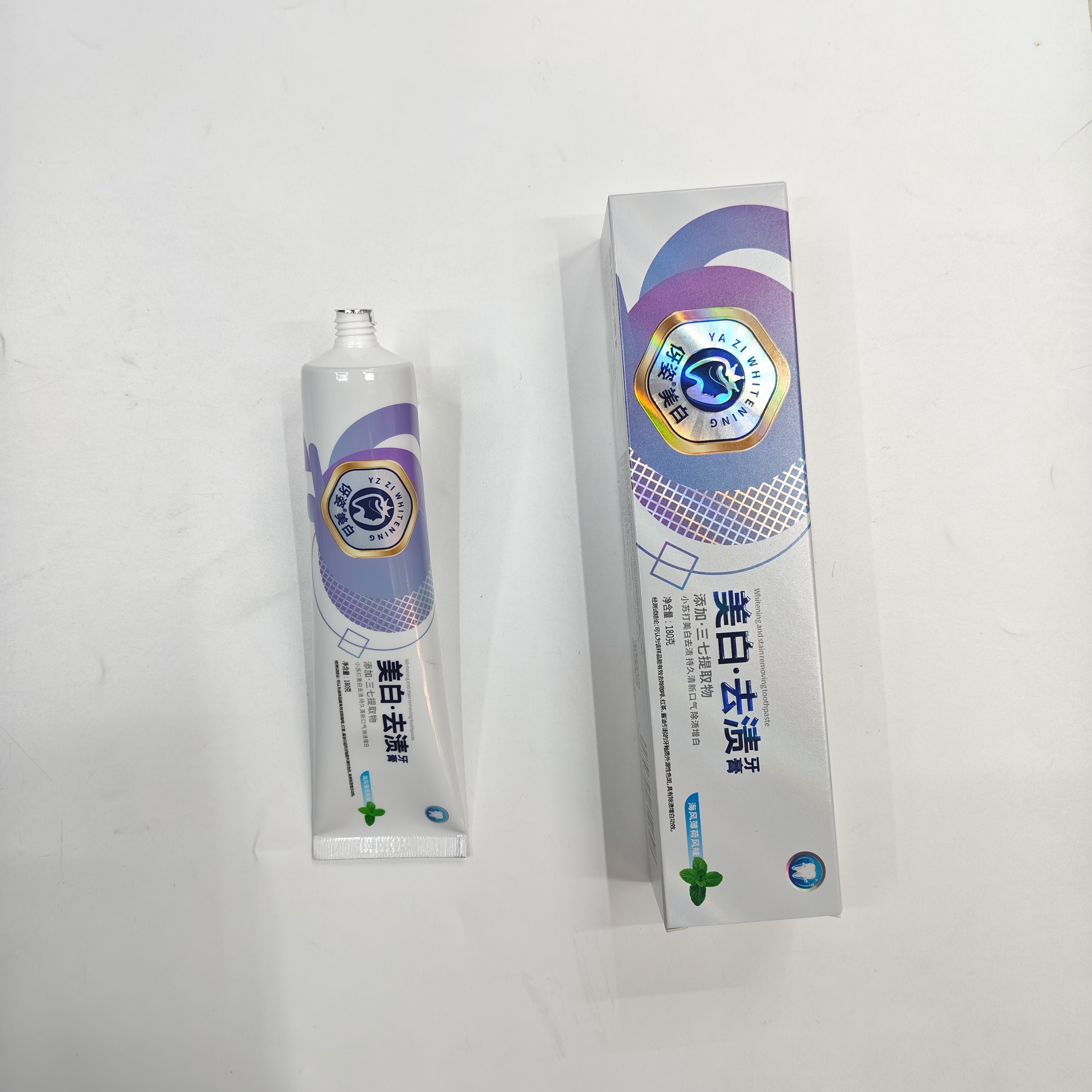义乌好货牙膏批发 包邮伢姿美白180克小苏打美白去渍海风薄荷风味成人牙膏详情5