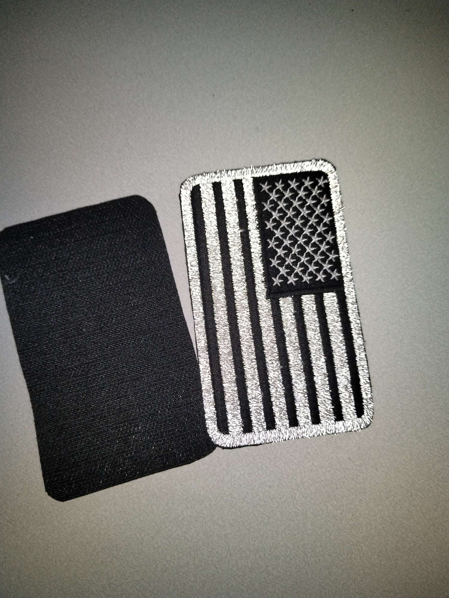 刺绣国旗美国反光高亮度蓄光国旗电脑绣花魔术贴可撕7*12CM绣花标商标织唛织唛布标皮标产品图