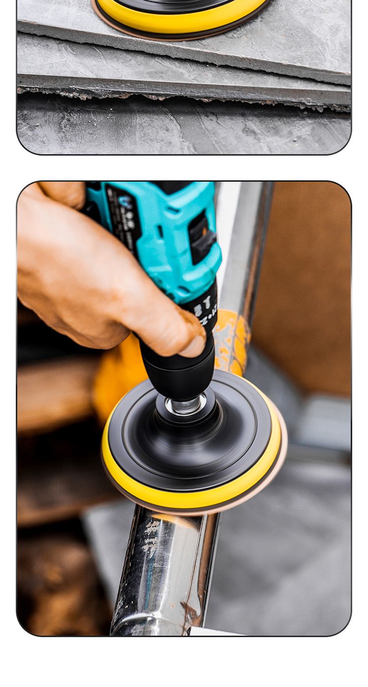 Flocking Angle grinder grinding disc, sandpaper sheet, self-priming suction cup, connecting rod integrated adhesive disc, automotive polishing grinding disc detail image 20