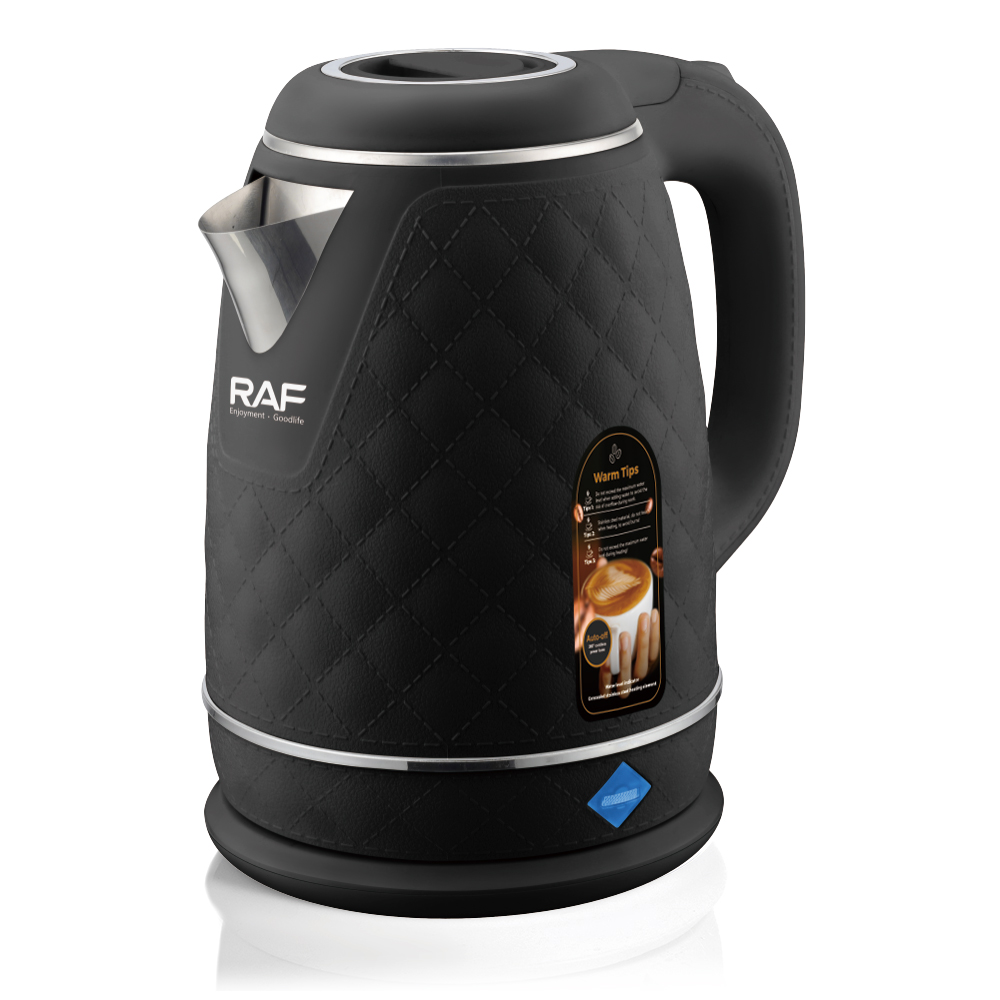 RAF European standard 2L electric kettle, household large-capacity electric kettle, insulated boiling kettle, grid pattern Application Scenario