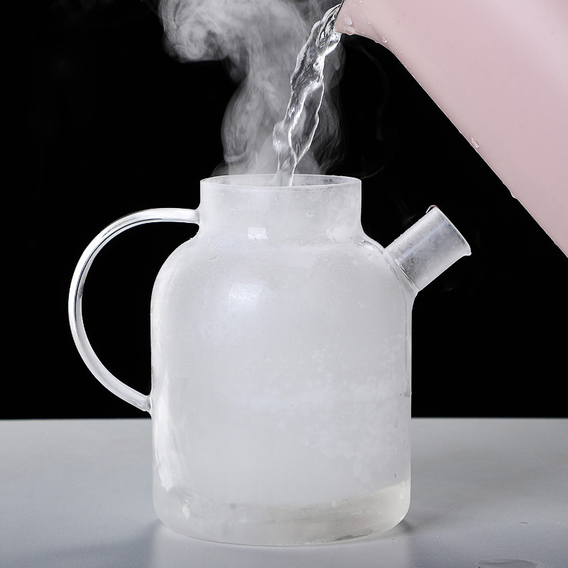 高硼硅玻璃茶壶果汁扎壶 凉水壶明火加热竹盖壶家用冷水壶花茶壶 详情图6