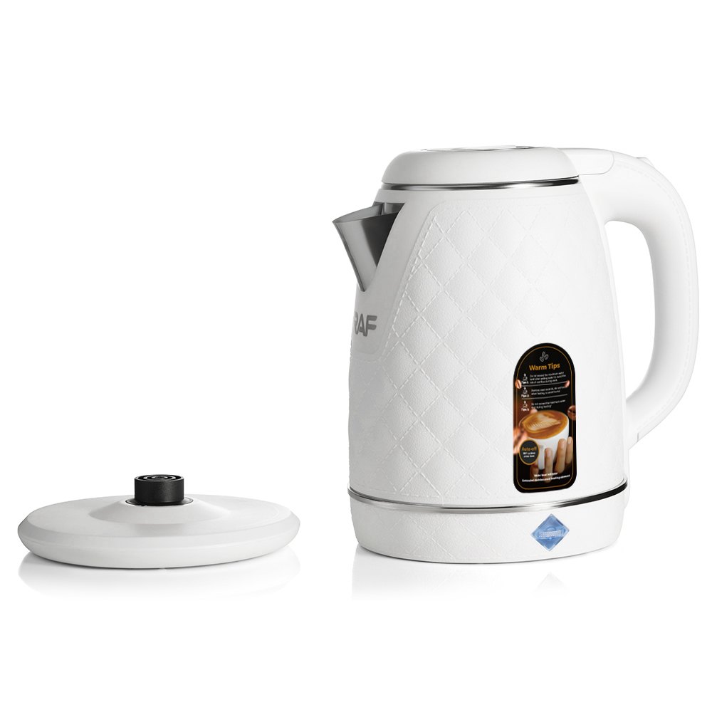 RAF European standard 2L electric kettle, household large-capacity electric kettle, insulated boiling kettle, grid pattern pic 6