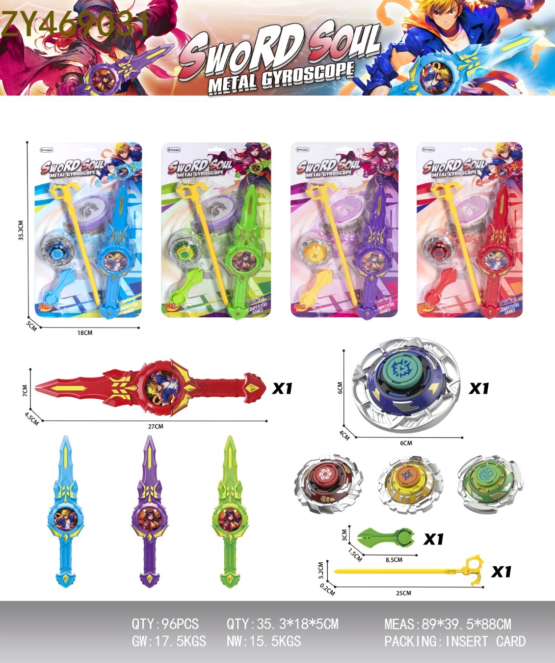 The cool rotation of the sword-spinning alloy gyroscope, a classic childhood toy, brings endless fun details Picture