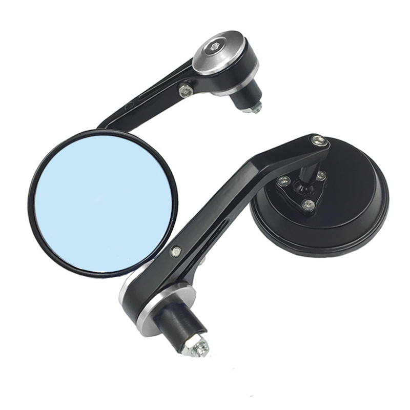 Motorcycle rearview mirror all aluminum round handlebar mirror Retro reflector 22mm handlebar mirror Reverse mirror universal Item Picture