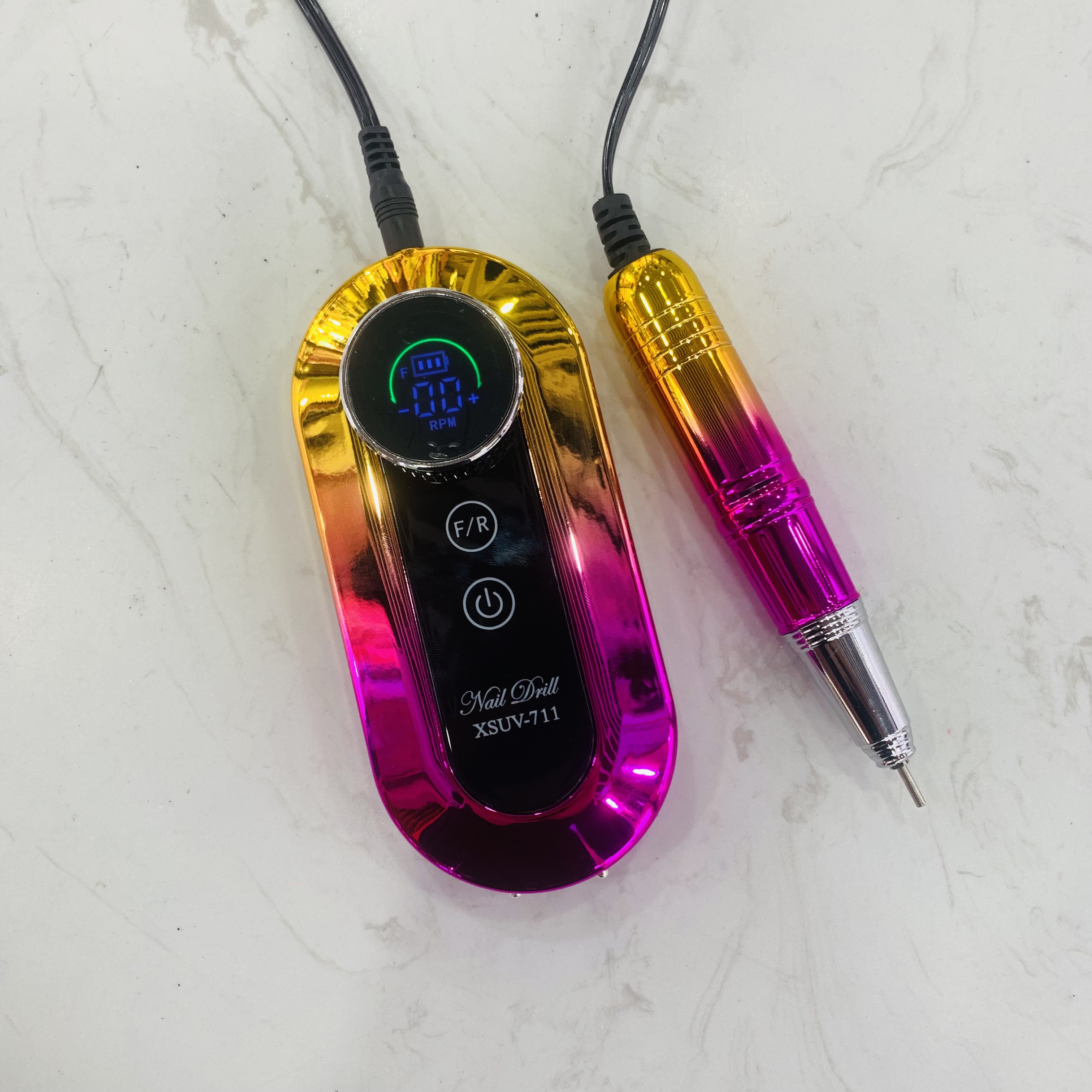 New battery-powered nail polish polishing machine and nail lamp 2-in-1, 45,000 RPM portable nail polish details Picture