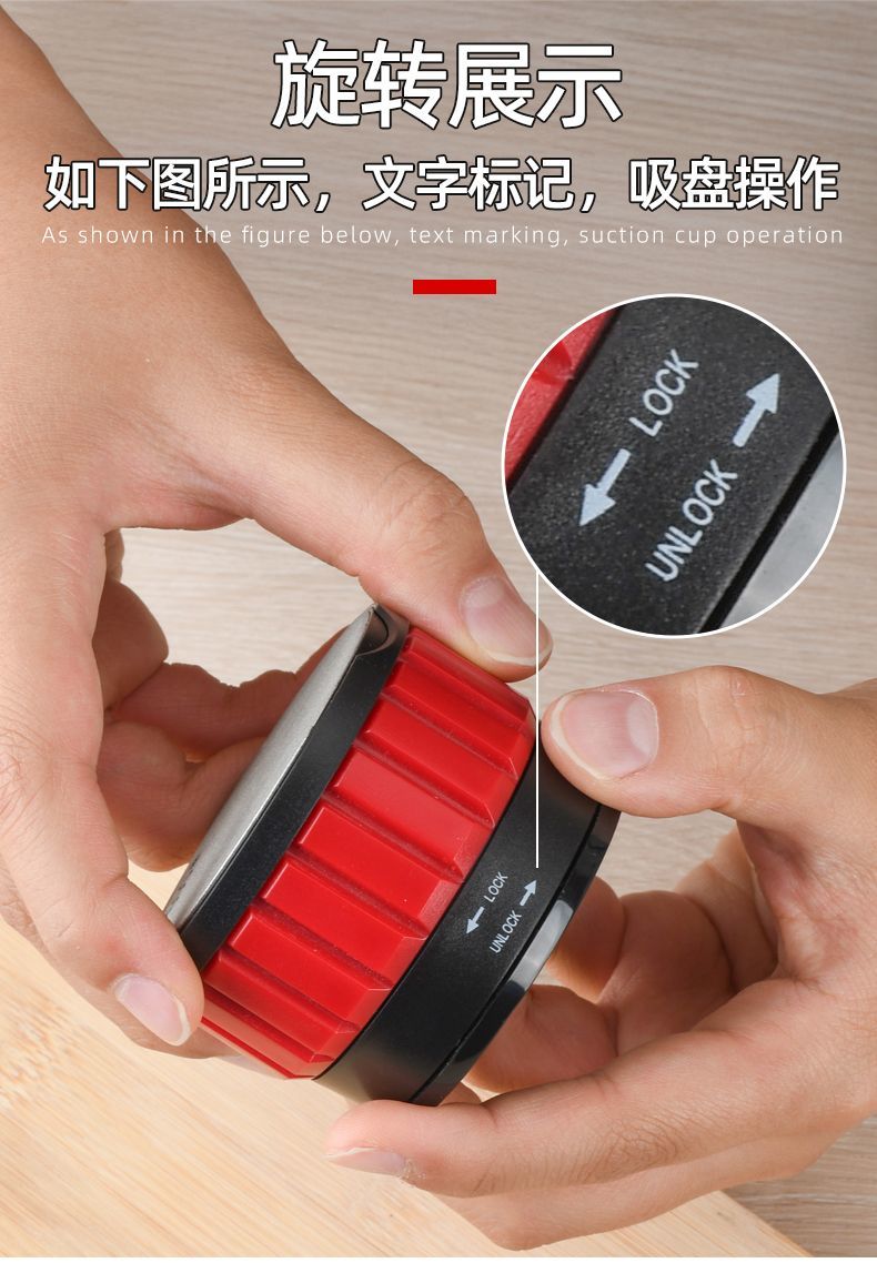 New round suction cup type knife sharpener, diamond knife sharpener, household kitchen knife, scissors, knife stone, double-sided knife sharpener detail image 6