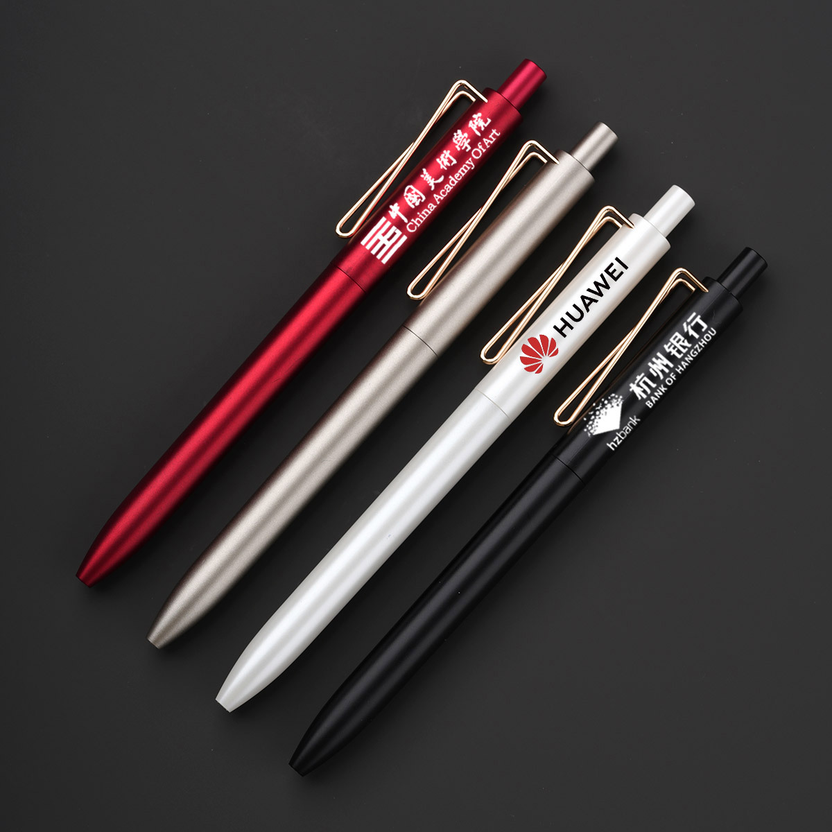 Signature pen Metal pen holder Neutral Pen Advanced sense large V-shaped press Signature Pen Gift Pen Gift pen Neutral pen details Picture