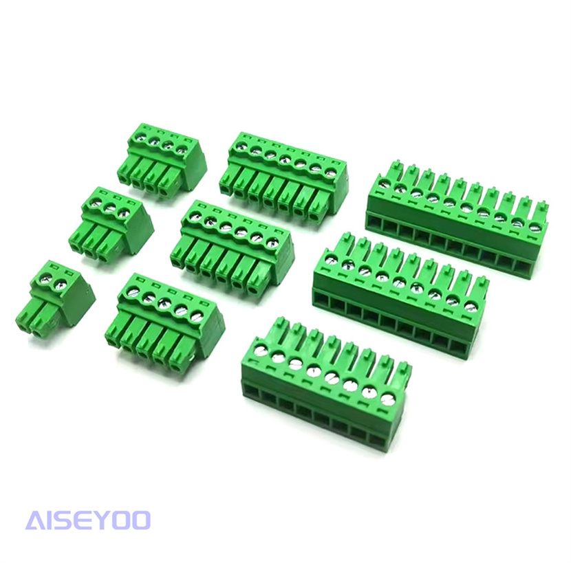 15EDG-3.5MM插拔式对接插头绿色接线端子焊PCB板孔座2-14P小间