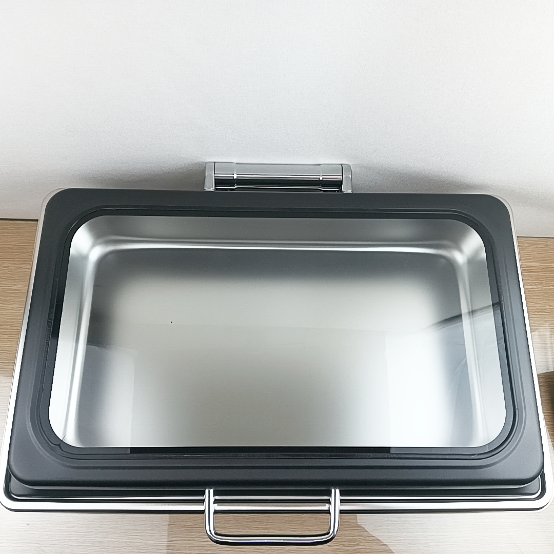 DF68702 Black rectangular stainless steel insulated buffet stove, Bufei stove, DF TRADINGHOUSE details Picture