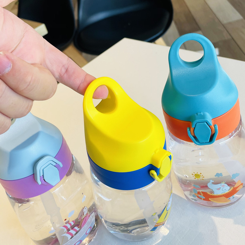 X152-XBD-2003 Straw water cup, children's plastic water cup, portable and easy to use, high appearance level for students, warm and cute, summer water cup, durable to drop detail image 4