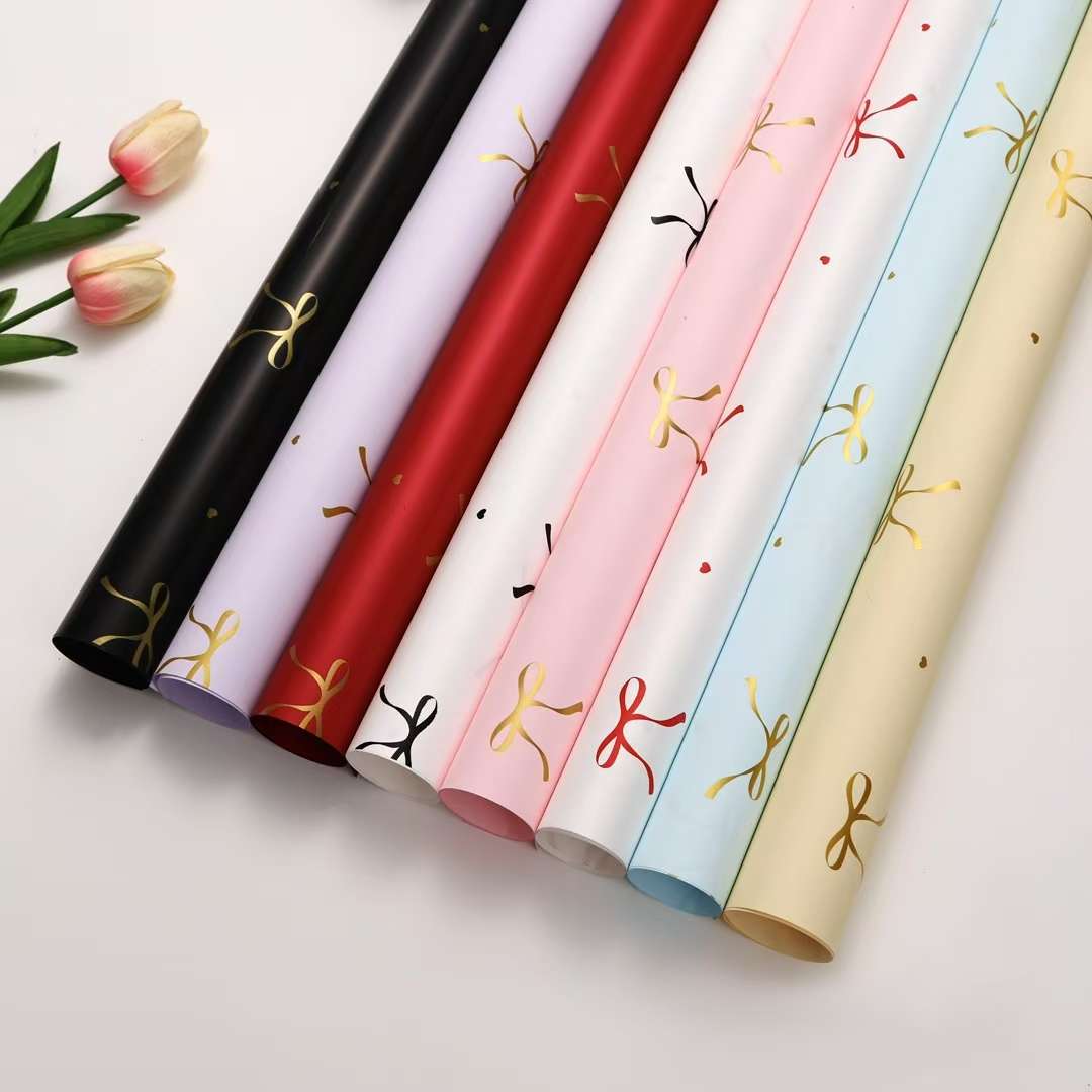 Pengfa Packaging Factory Store's new Mother's Day product, Tongxin Knot, Flower bouquet wrapping paper, rose and carnation bouquet floral art wrapping paper, thickened waterproof Ouya paper, flower packaging with Tongxin Paper, True Heart Flower detail image 3