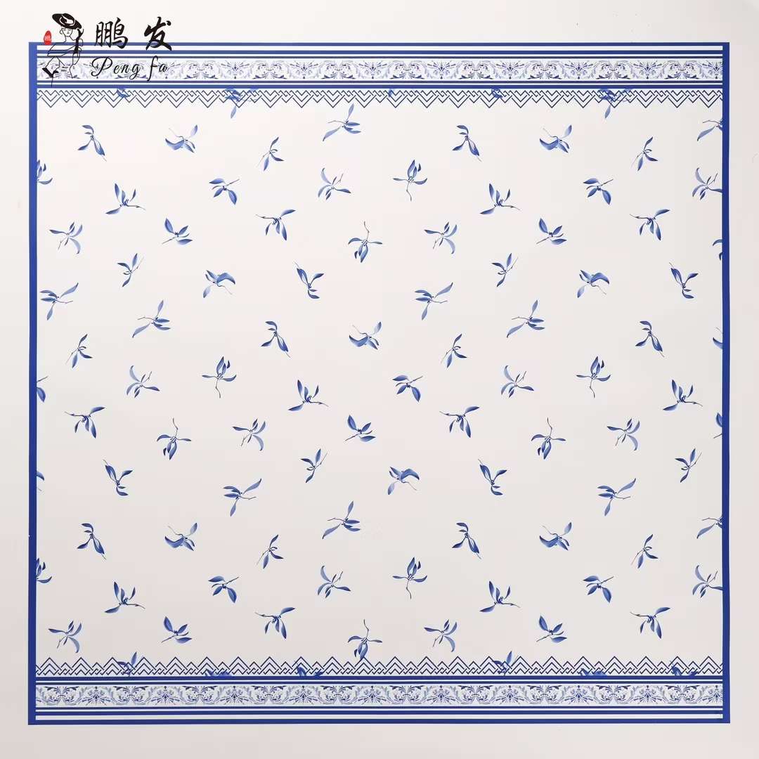 Pengfa Packaging Factory Store's blue and white porcelain thickened waterproof Ouya paper flower bouquet, special fresh flower wrapping paper for flower shops. Valentine's Day rainy Jiangnan fresh and elegant blue and white porcelain style packaging, making gift-giving super stylish detail image 9