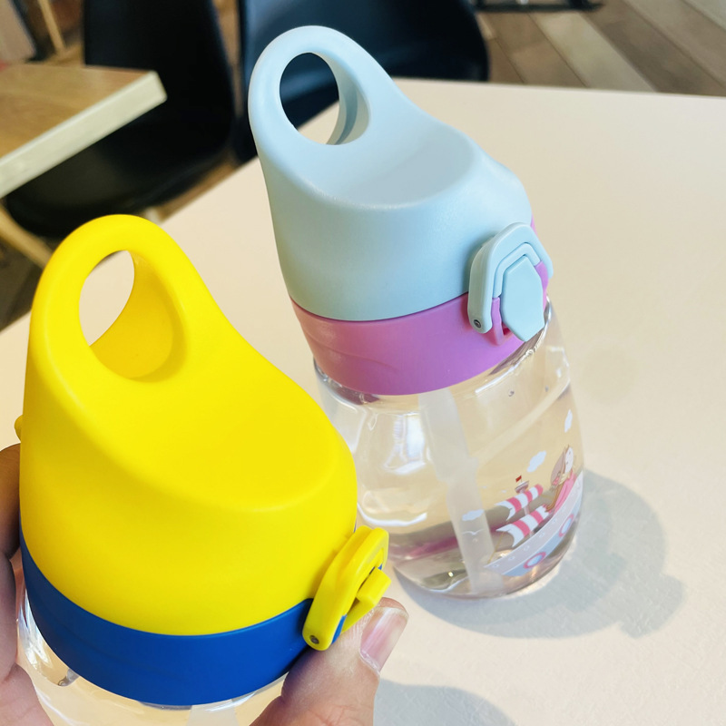 X152-XBD-2003 Straw water cup, children's plastic water cup, portable and easy to use, high appearance level for students, warm and cute, summer water cup, durable to drop detail image 6