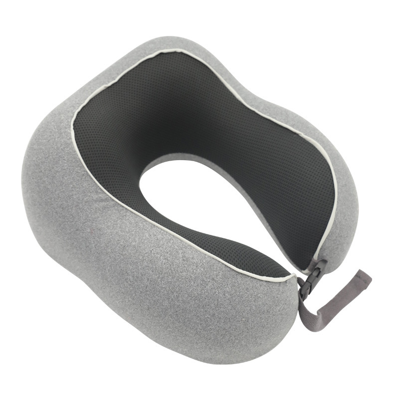 Wholesale of simple and modern business memory foam U-shaped pillow, Kanglewu cationic mesh fabric slow rebound neck pillow Item Picture