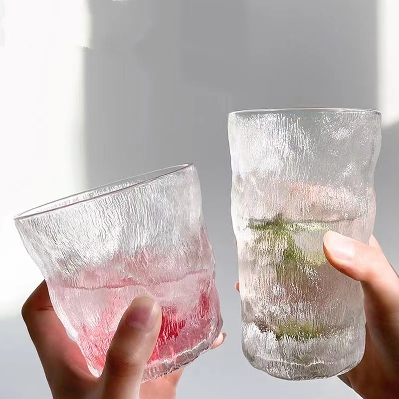 玻璃双层杯隔热绿茶杯泡茶杯办公室家用批发水杯双层玻璃冰川杯