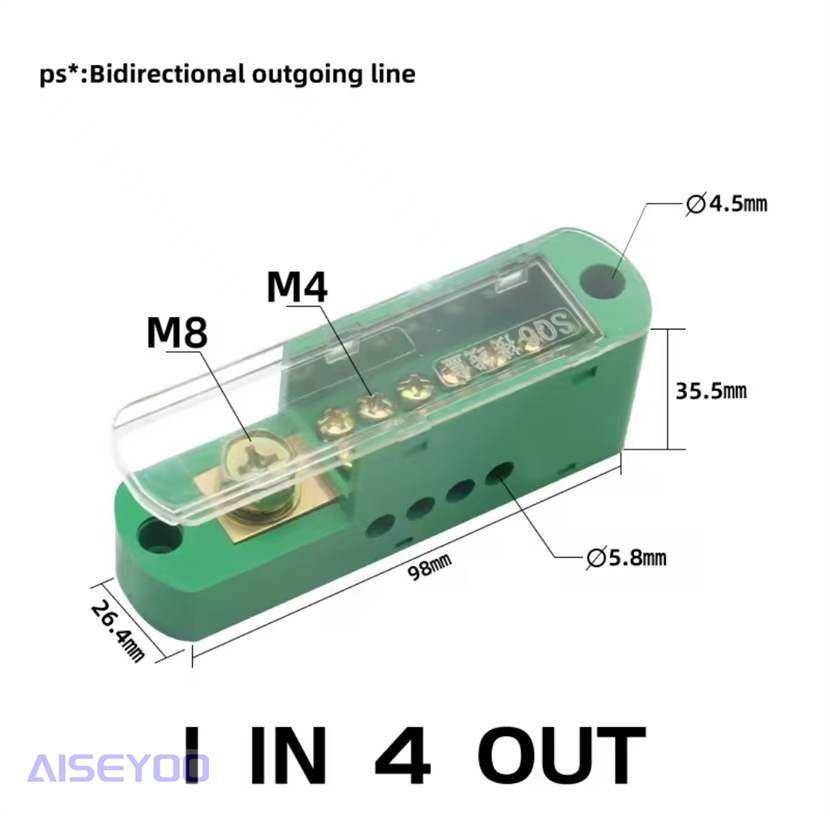 FJ6/JHD接线盒分线盒一进四/一进二十出电线分线器接线端子 并线器大功率明装电路分线盒连接电源表分支器详情6