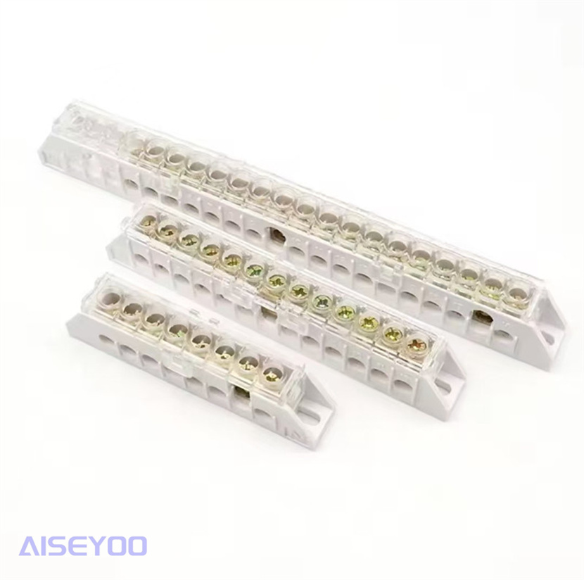 零排铜排零线端子排7*9配电箱用零地排套壳零线接线端子8/12/18位 