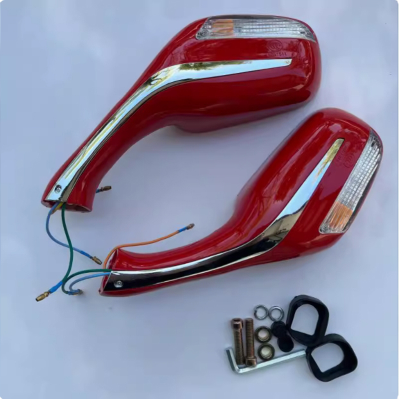 Large vision scooter rearview mirror Electric car with light reversing mirror sand Princess Falcon special reflector Specification drawing