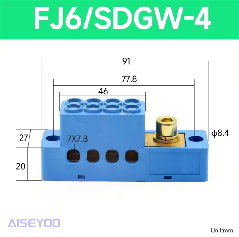 自升式接线端子FJ6/JHSD-9接线盒单极一进四/六/九/十二/十五蓝色分线端子零线分线器详情6