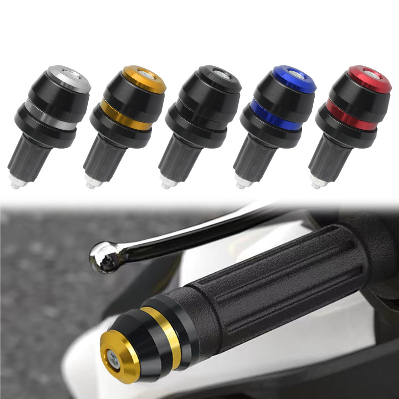 Motorcycle general accessories Aluminum alloy handle plug electric motorcycle balance block pedal handle ball head anti-fall handlebar plug details Picture