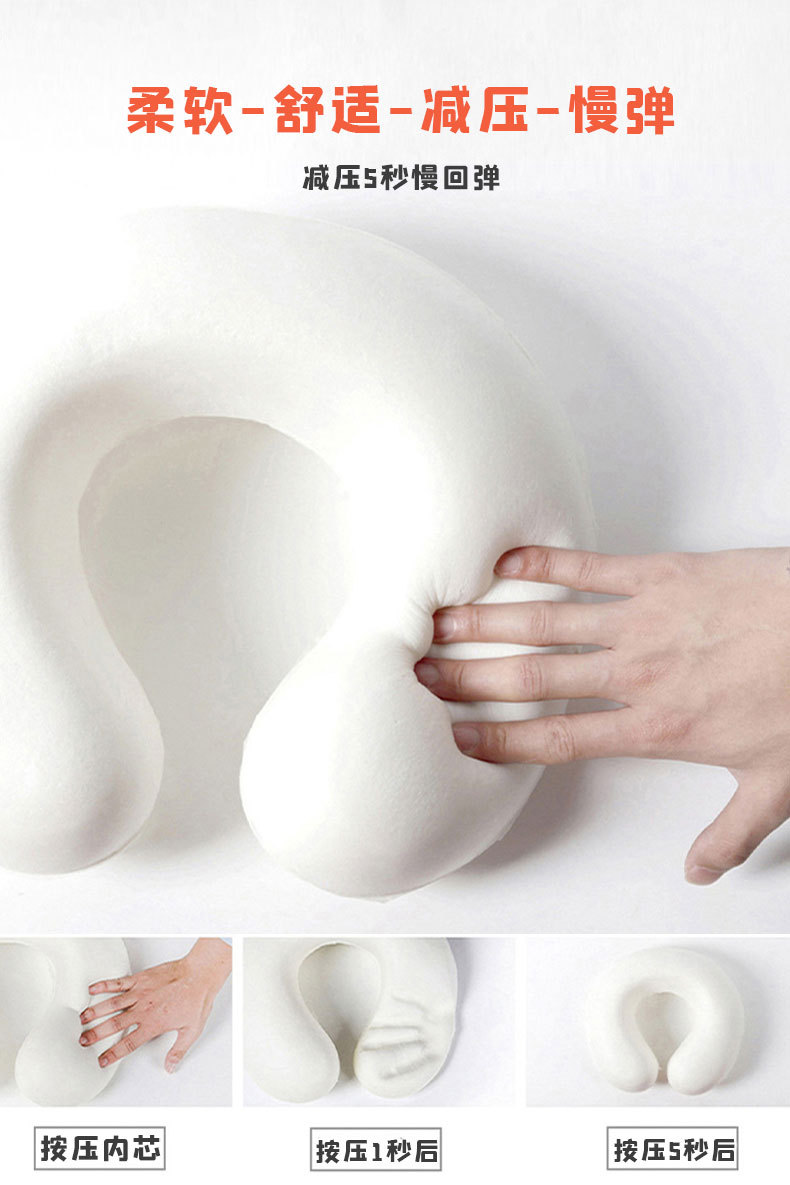 Hamburger Bear Memory Foam U-shaped Pillow, Recreation House Cartoon Animal Care Neck Pillow, Travel Neck pillow wholesale pic 8