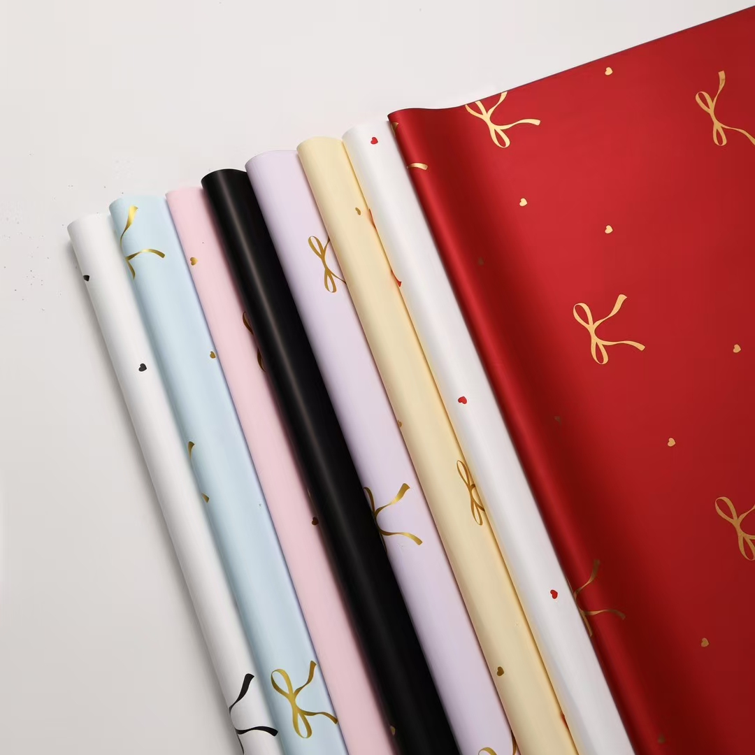 Pengfa Packaging Factory Store's new Mother's Day product, Tongxin Knot, Flower bouquet wrapping paper, rose and carnation bouquet floral art wrapping paper, thickened waterproof Ouya paper, flower packaging with Tongxin Paper, True Heart Flower Specification image