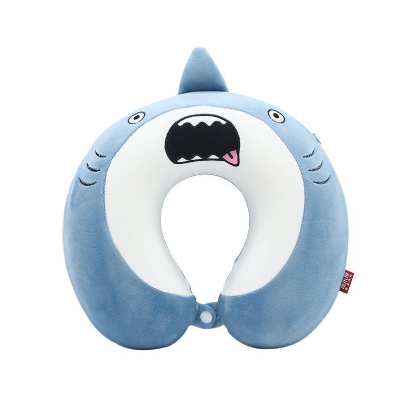 Katong Animal Shark Memory Foam U-shaped Pillow, Kanglewu Travel and Office Neck Pillow, Slow Rebound Neck Pillow wholesale Item Picture