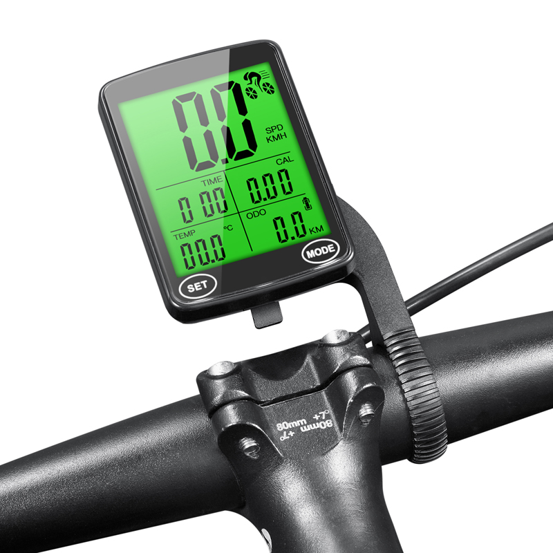 240817C自行车无线码表中英文大屏有无线触摸背光防水山地单车码表里程计测速度迈表
