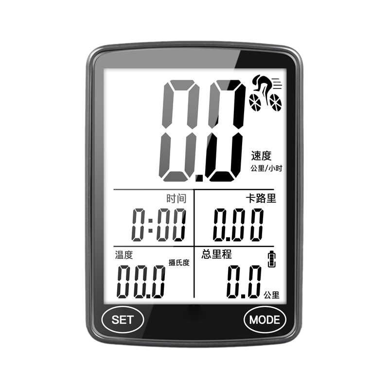 The 240817C bicycle wireless speedometer features a large screen with both Chinese and English, wireless touch, backlight, and water resistance. It is a mountain bicycle speedometer, odometer, and speedometer pic 10