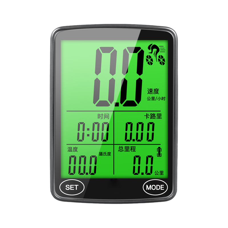 The 240817C bicycle wireless speedometer features a large screen with both Chinese and English, wireless touch, backlight, and water resistance. It is a mountain bicycle speedometer, odometer, and speedometer pic 14