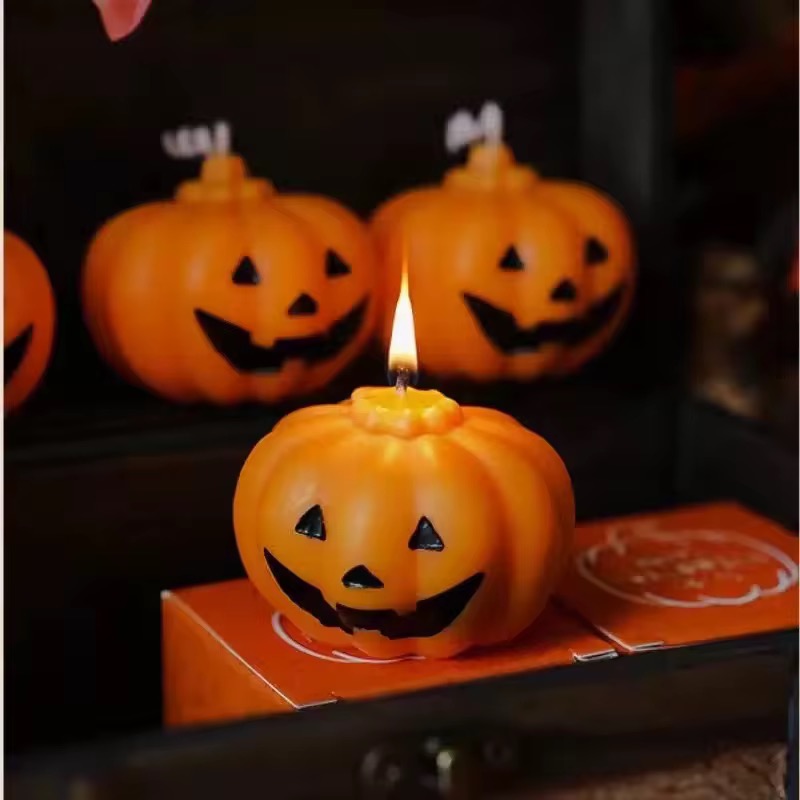 halloween Halloween Candle props Little Black Cat Pumpkin Lantern Witch Candle all saints dayhalloween Halloween Candle Props Little Black Application Scenario